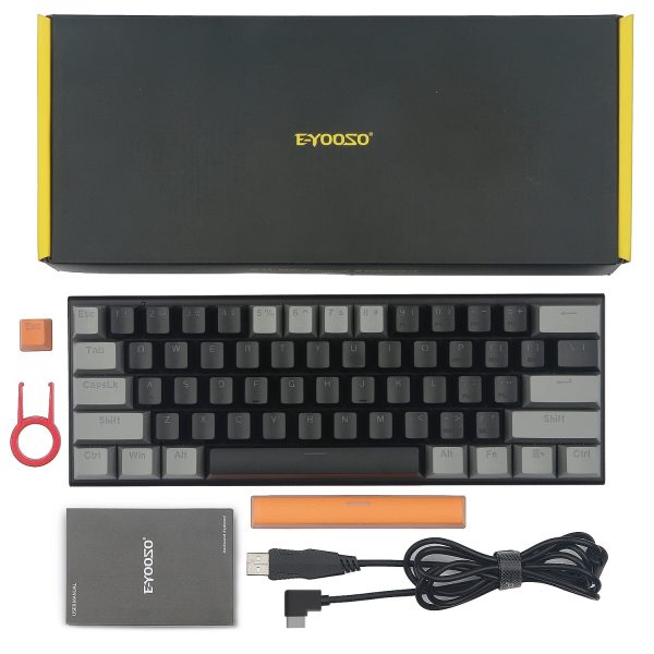 HUO JI E YOOSO Z 11 60 Mechanical Keyboard USB Wired LED Backlit Axis Gaming Mechanical 5 - 60 Keyboard