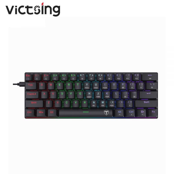 VicTsing 60 61 Key Mechanical Keyboard USB Wired LED Backlit Axis Gaming Mechanical Keyboard for Windows - 60 Keyboard