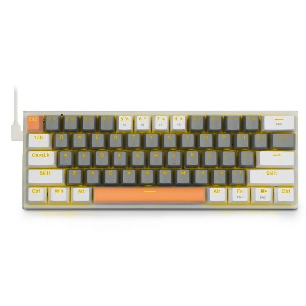 Z 11 Wired 60 Mechanical Gaming Keyboard E Yooso 61 Keys TKL Design Black Gray - 60 Keyboard